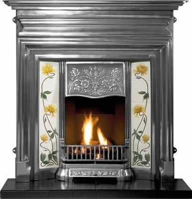 Edwardian Cast Iron Fireplace Combination
